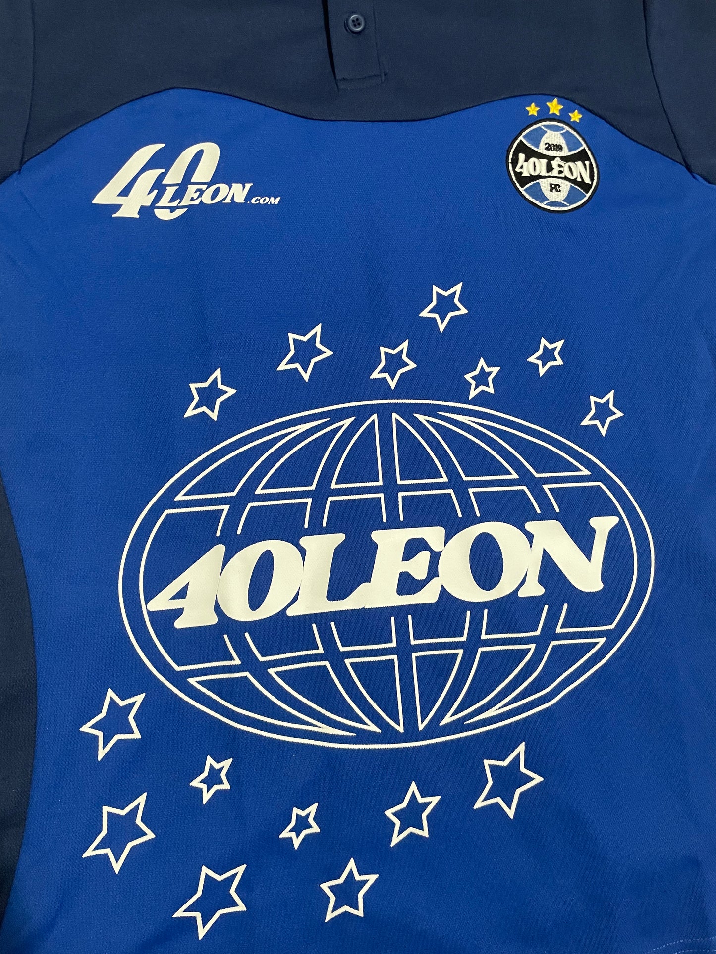 40LEON FC Blue Futebol Piké