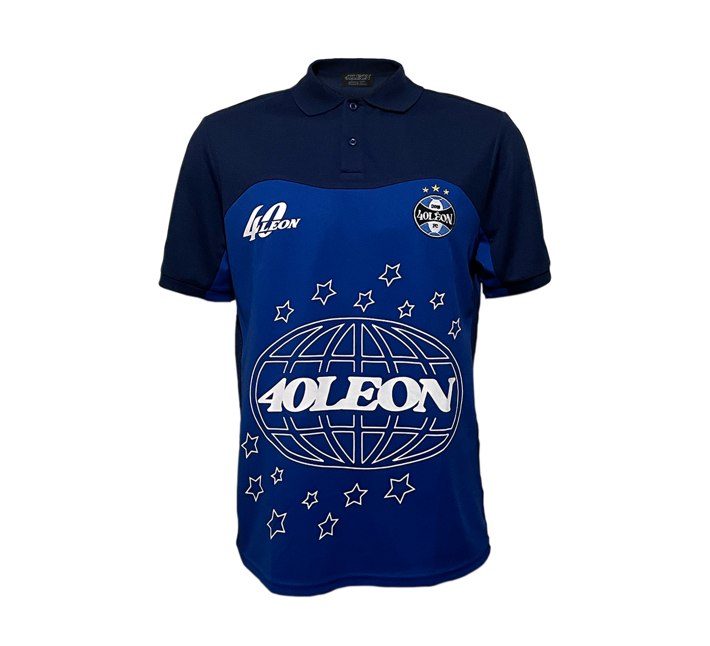 40LEON FC Blue Futebol Piké